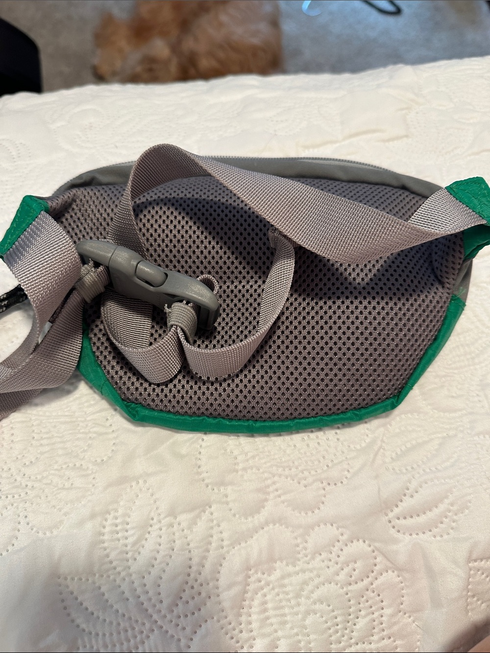 L.L. Bean Green Waist Pack with Gray Strap - Picture 3 of 3